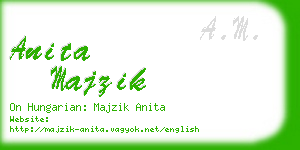 anita majzik business card